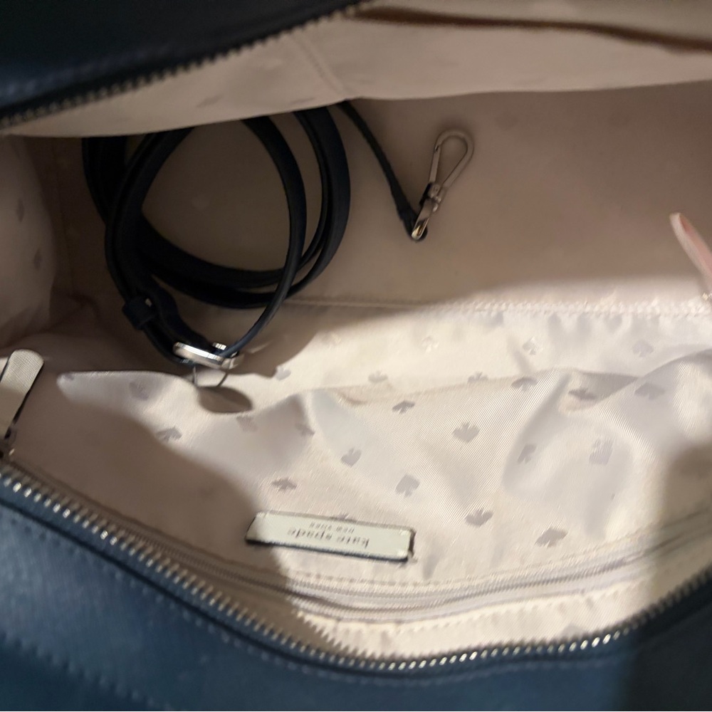 kate spade Pink and Navy Leather Satchel - Picture 6 of 6